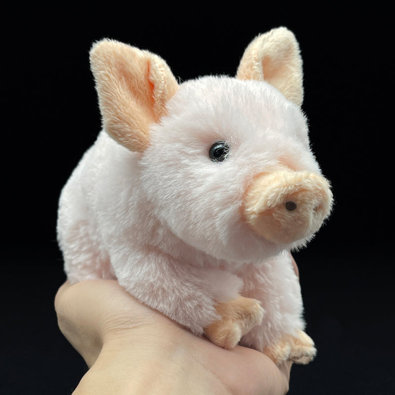 Realistic Fluffy Pig Plush