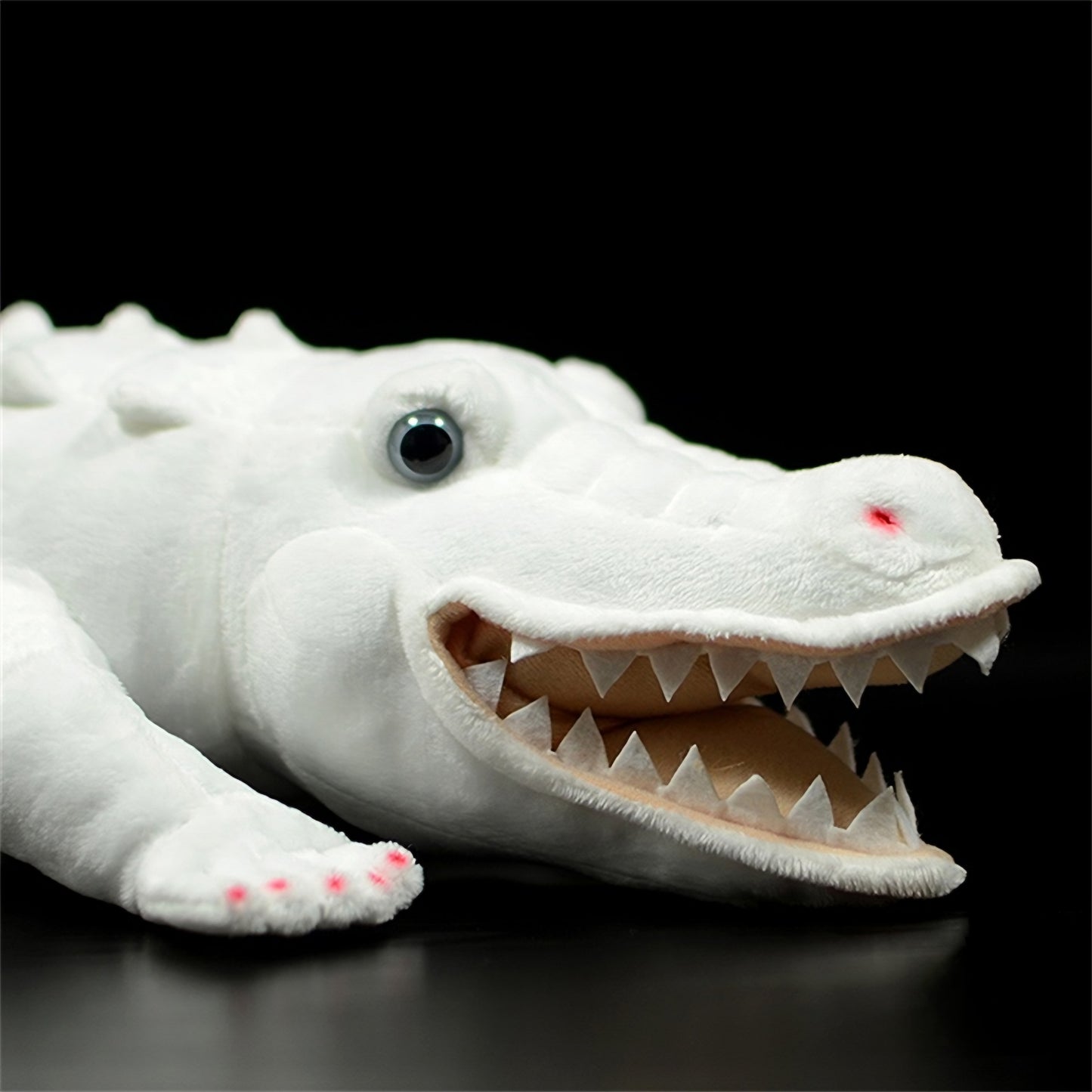 Realistic White Crocodile Plush