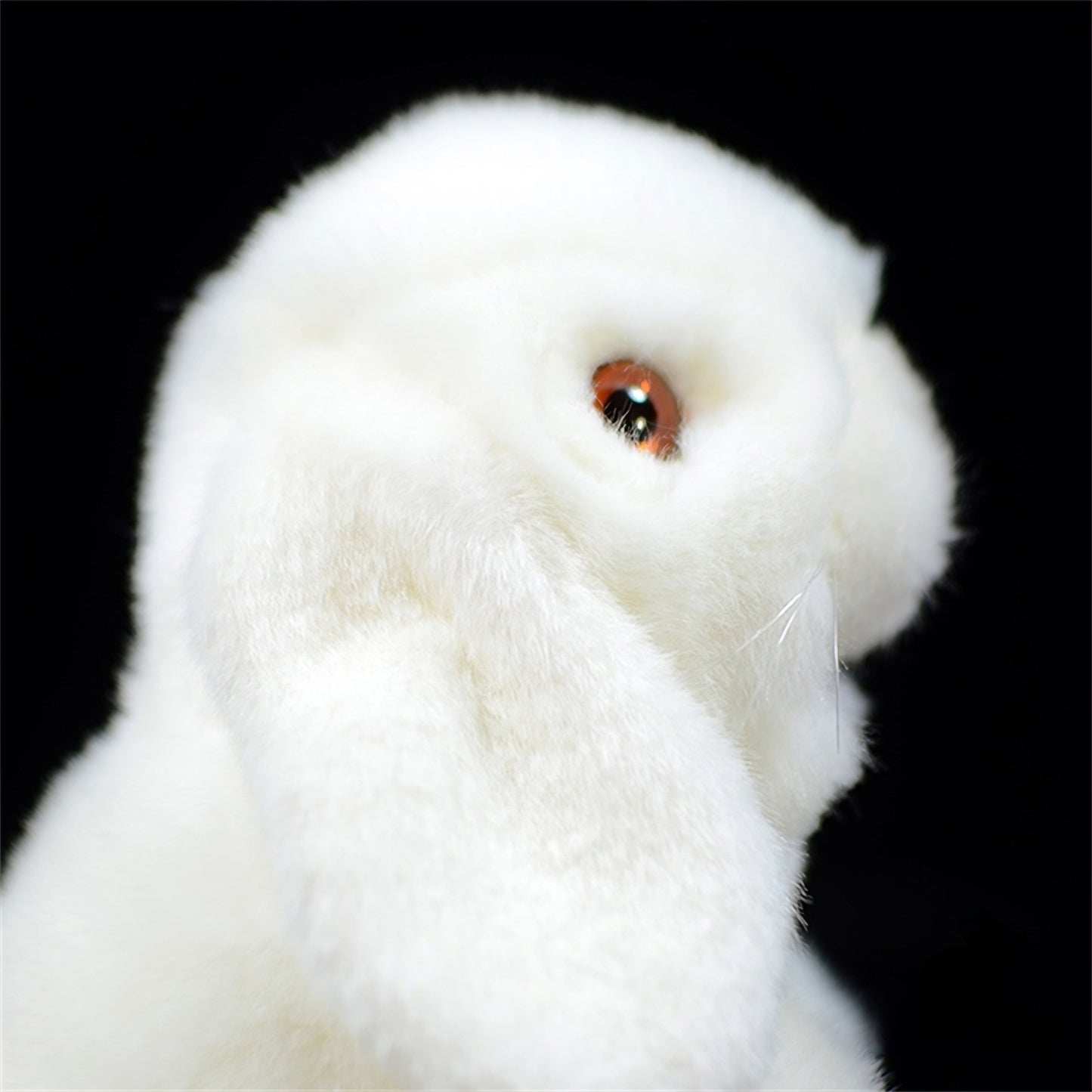 Realistic White Lop Ear Bunny Plush