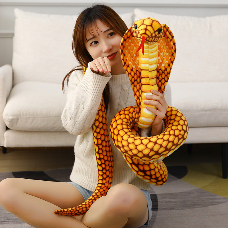 Orange Cobra Snake Plush