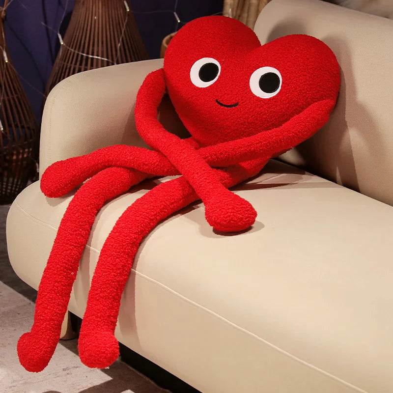 Long Leg Red Heart Plush