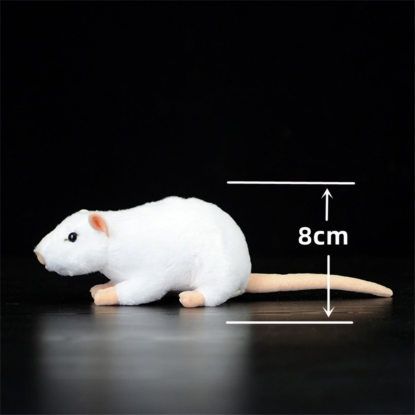 Realistic White Mouse Plush