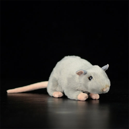Realistic Grey Mouse Plush