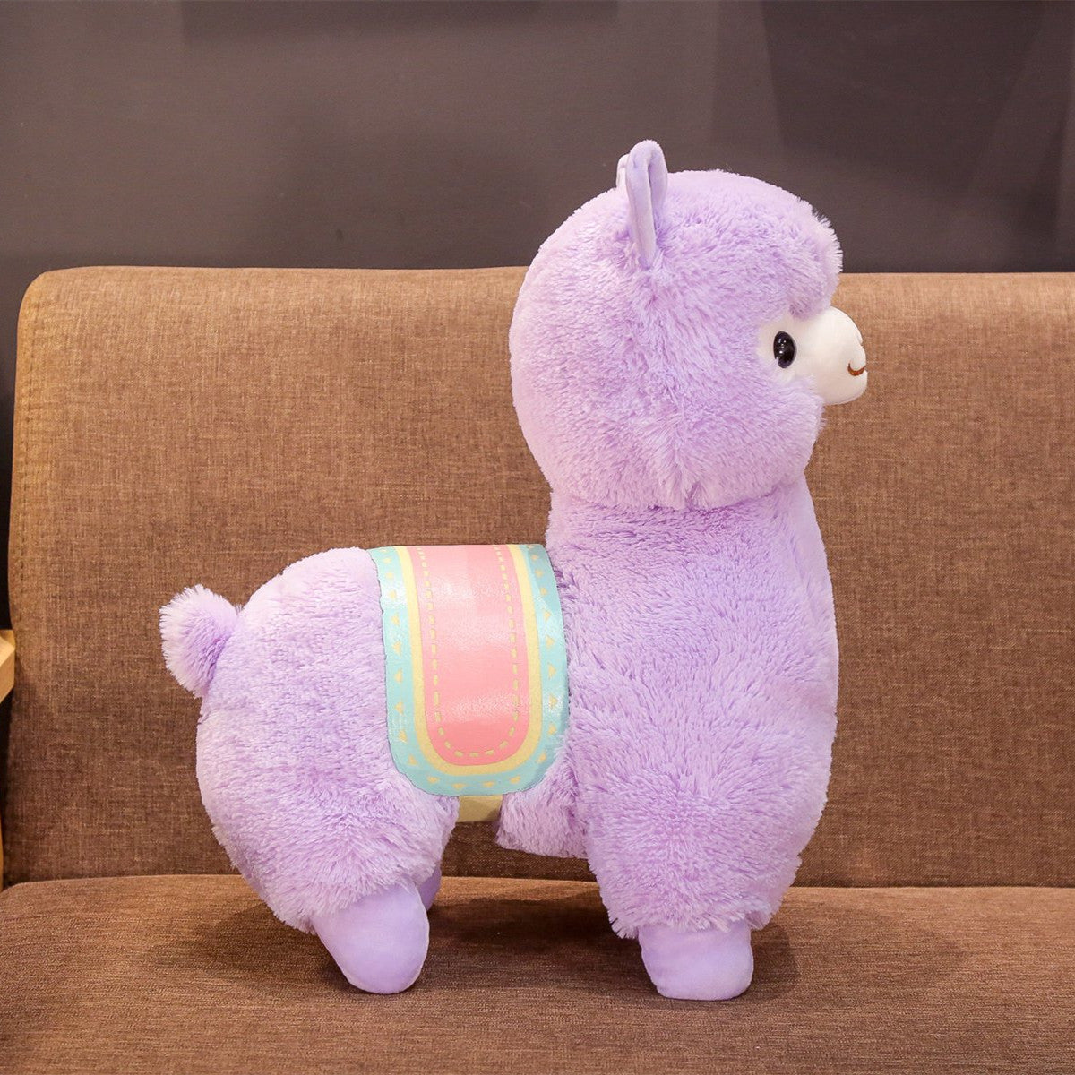 Fuzzy Purple Alpaca Plush