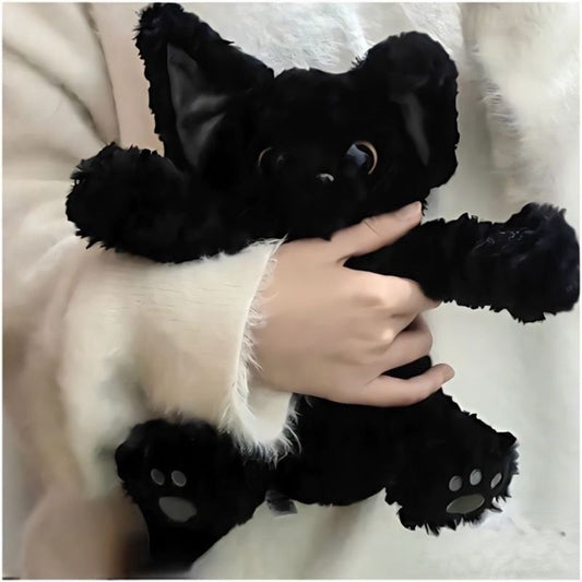 Fuzzy Black Cat Plush
