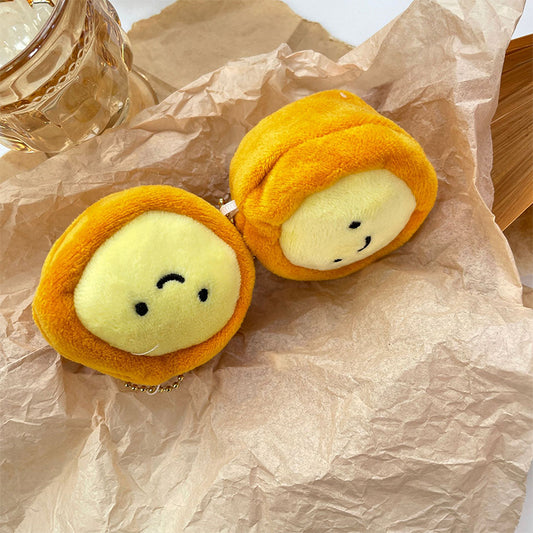 Cute Egg Tart Keychain Plush