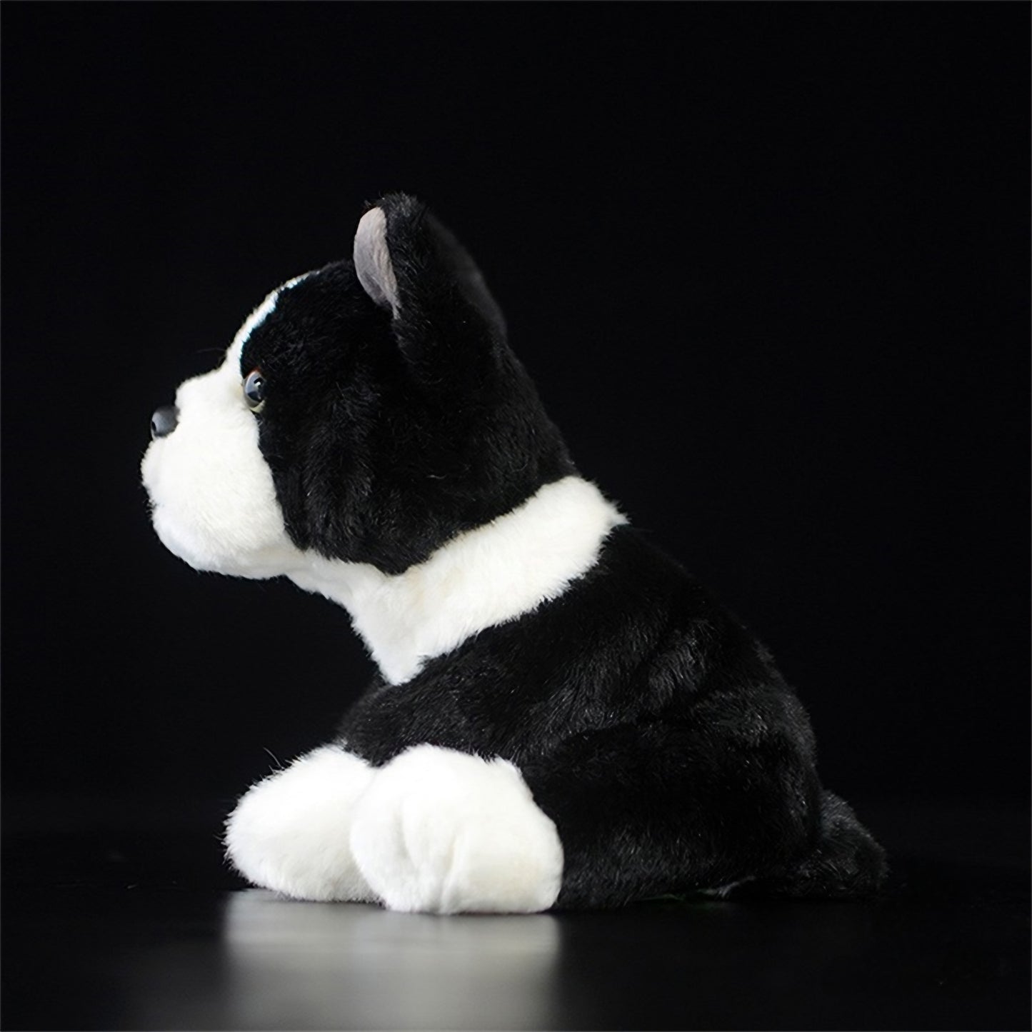 Realistic Boston Terrier Puppy Plush