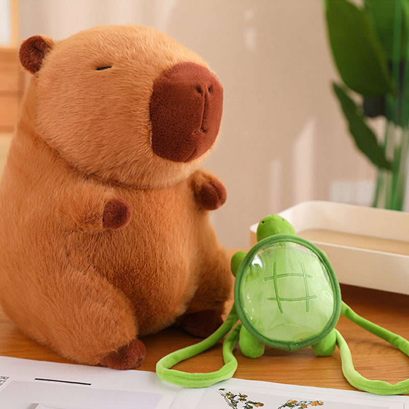 Turtle Backpack Capybara Plushie