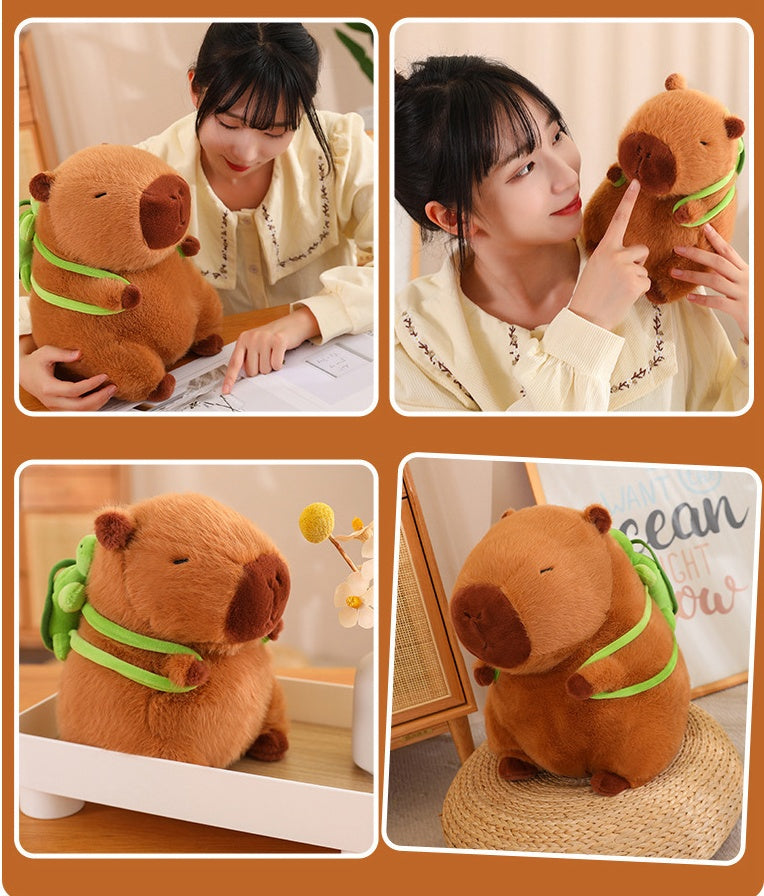 Turtle Backpack Capybara Plushie