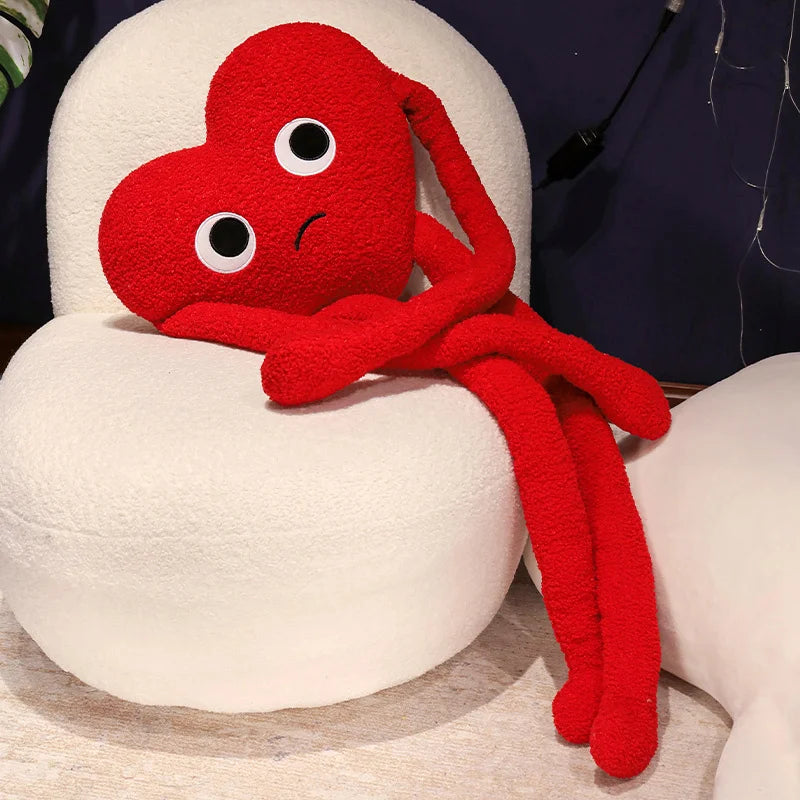 Long Leg Red Heart Plush
