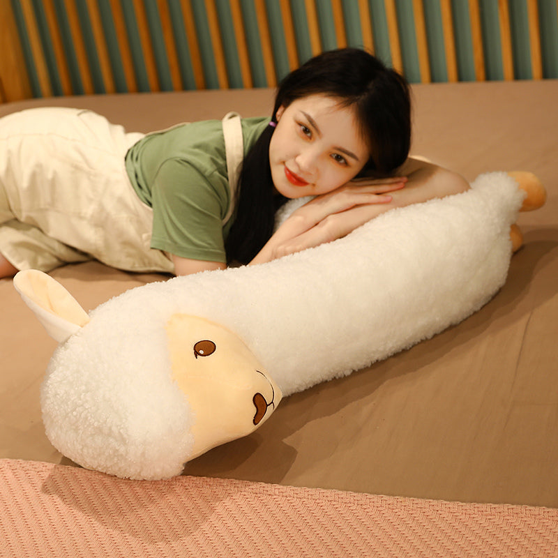 Fuzzy White Llama Plush