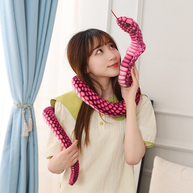 Pink Cobra Snake Plush