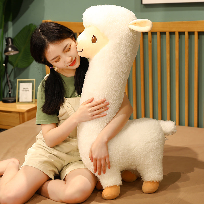 Fuzzy White Llama Plush