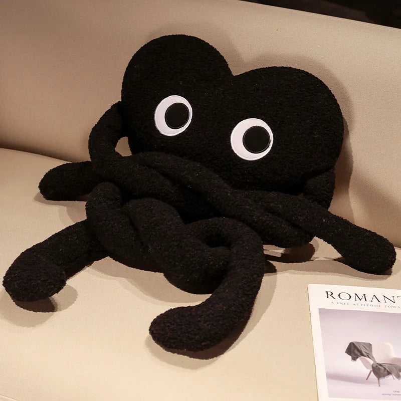 Long Leg Black Heart Plush