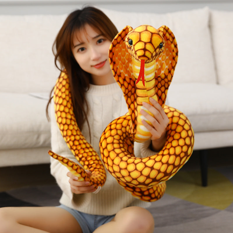 Orange Cobra Snake Plush