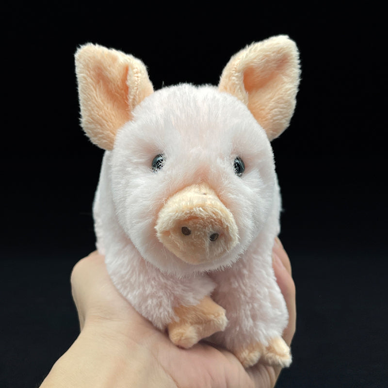 Realistic Fluffy Pig Plush