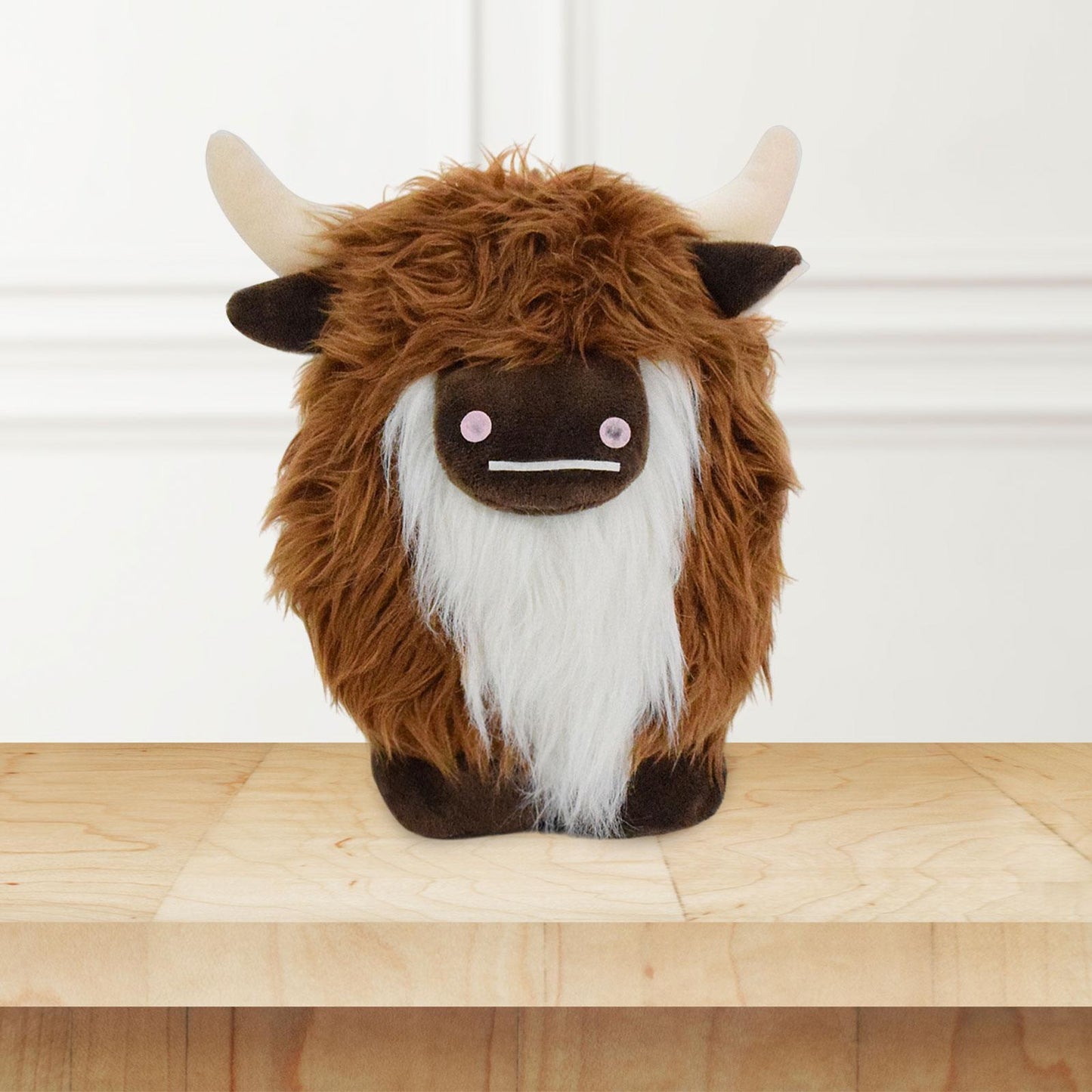 Fuzzy Brown Highland Cow Plush