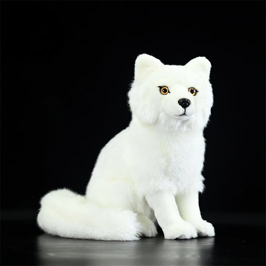 Realistic White Fox Plush