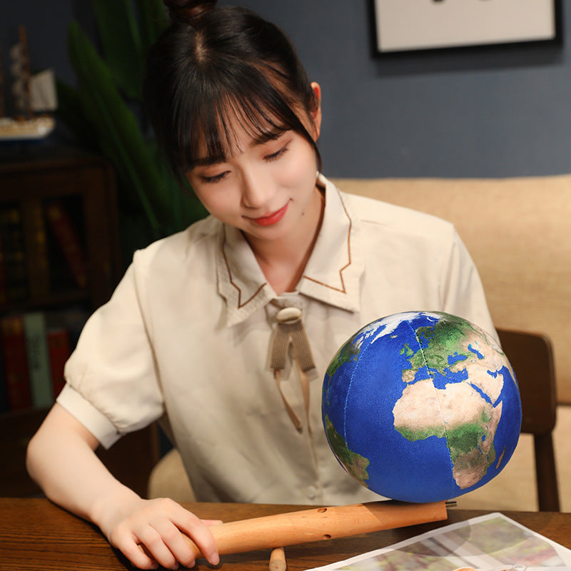 Earth Globe Pillow Plush