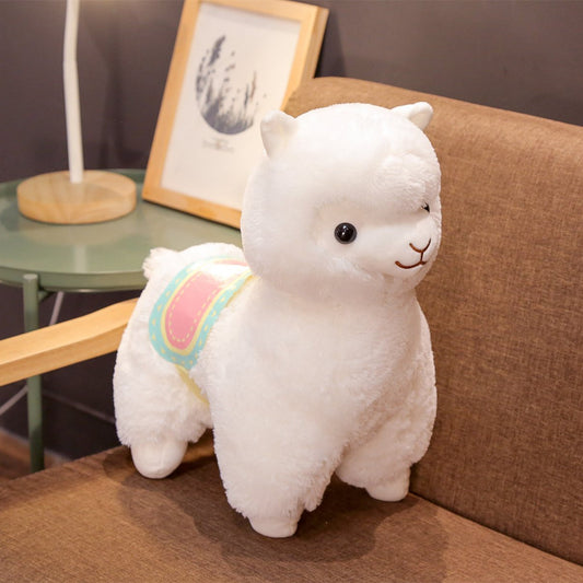 Fuzzy White Alpaca Plush
