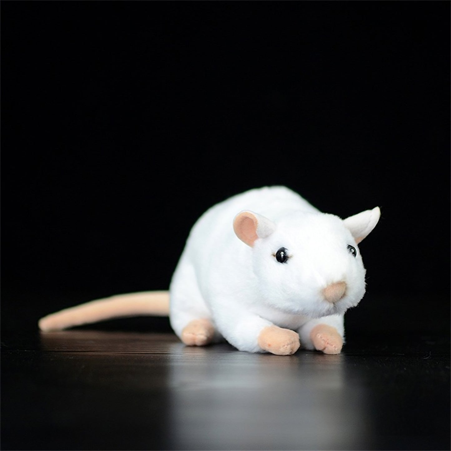 Realistic White Mouse Plush
