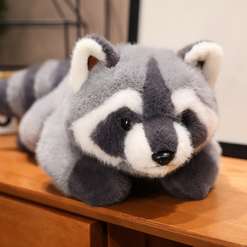 Kawaii Fluffy Grey Raccoon Plush