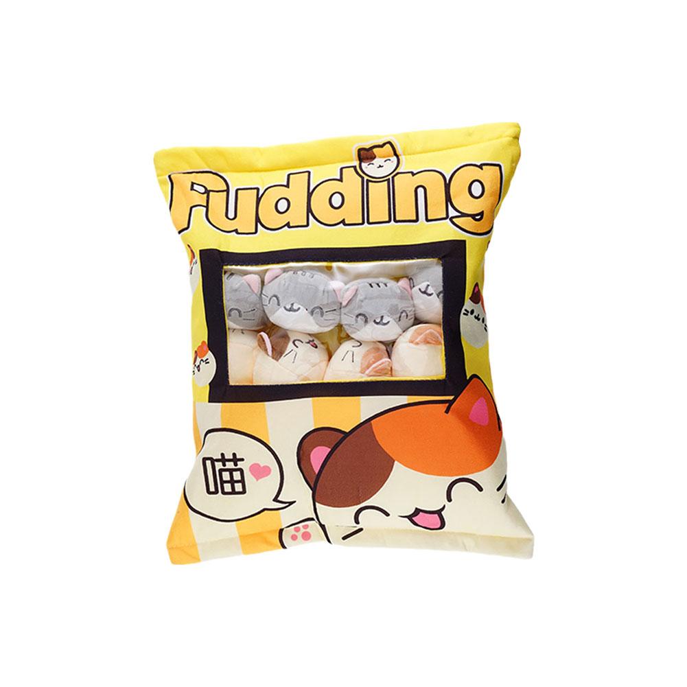 Cute Cat Stuffed Yellow Bag Plush