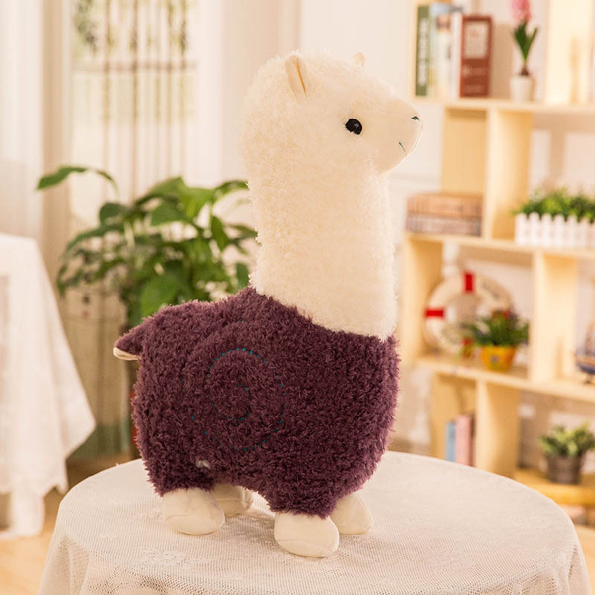 White & Purple Llama Plush