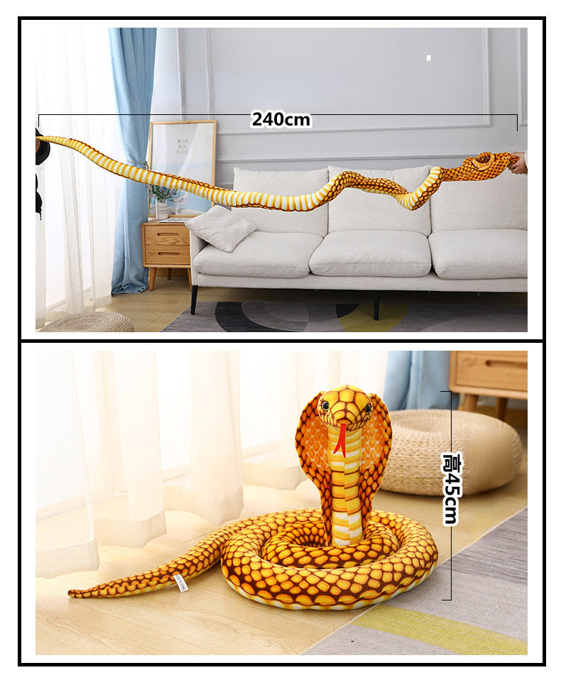 Orange Cobra Snake Plush