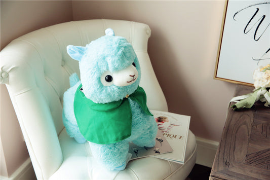 Blue Cloaked Alpaca Plush