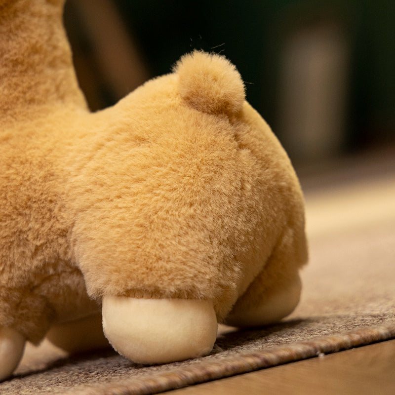 Fluffy Brown Alpaca Plush
