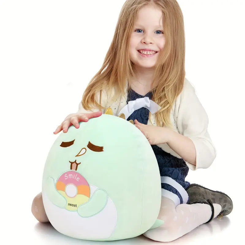 Puffy Donut Eating Dino Plush