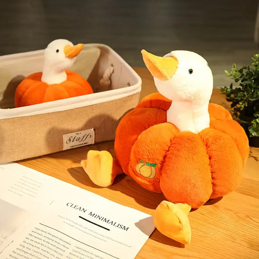 Fluffy Goose Pumpkin Plush