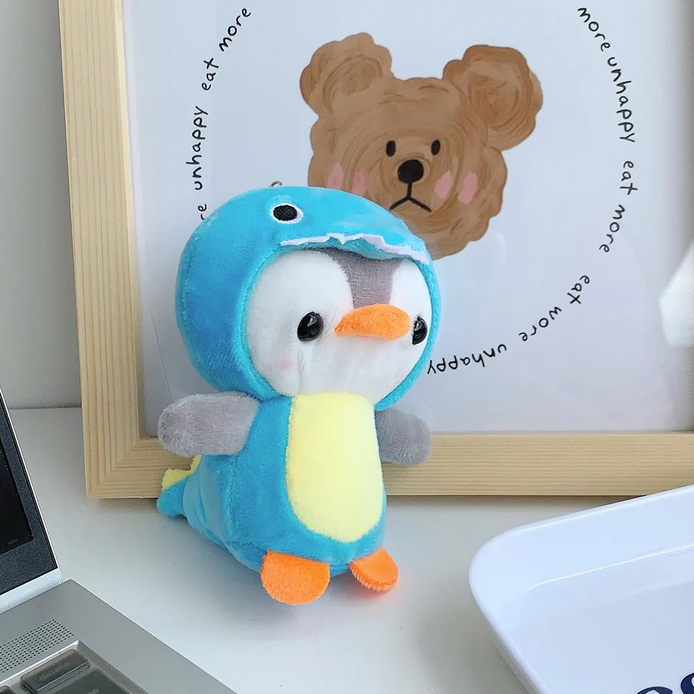 Dino Penguin character rendered as a playful plush figure