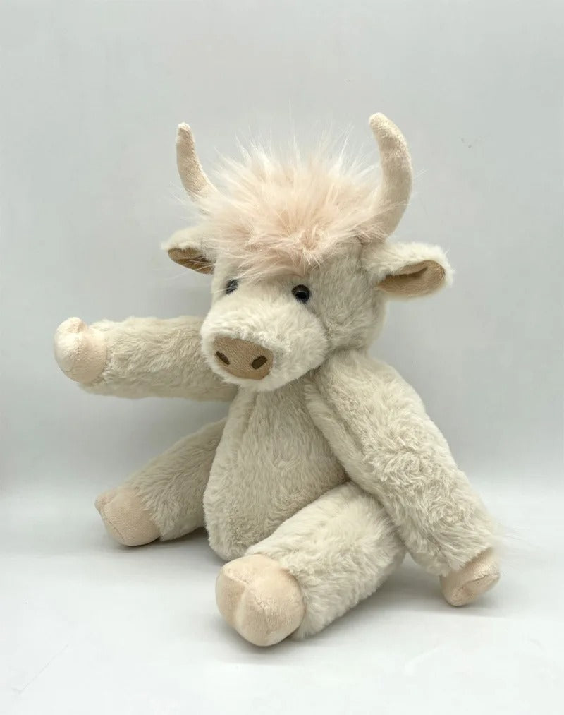 White Scottish Cow Stuffed Animal