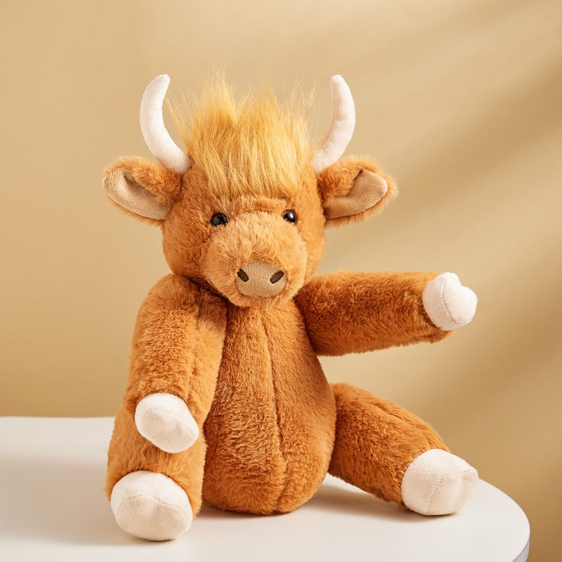 Brown Scottish Cow Stuffed Animal