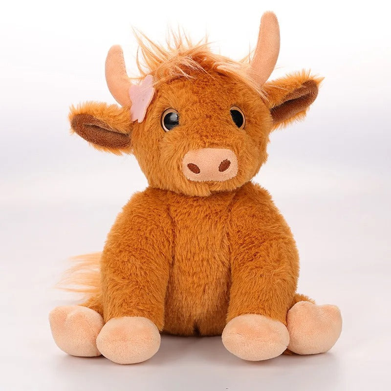 Stuffed Cute Brown Highland Cow