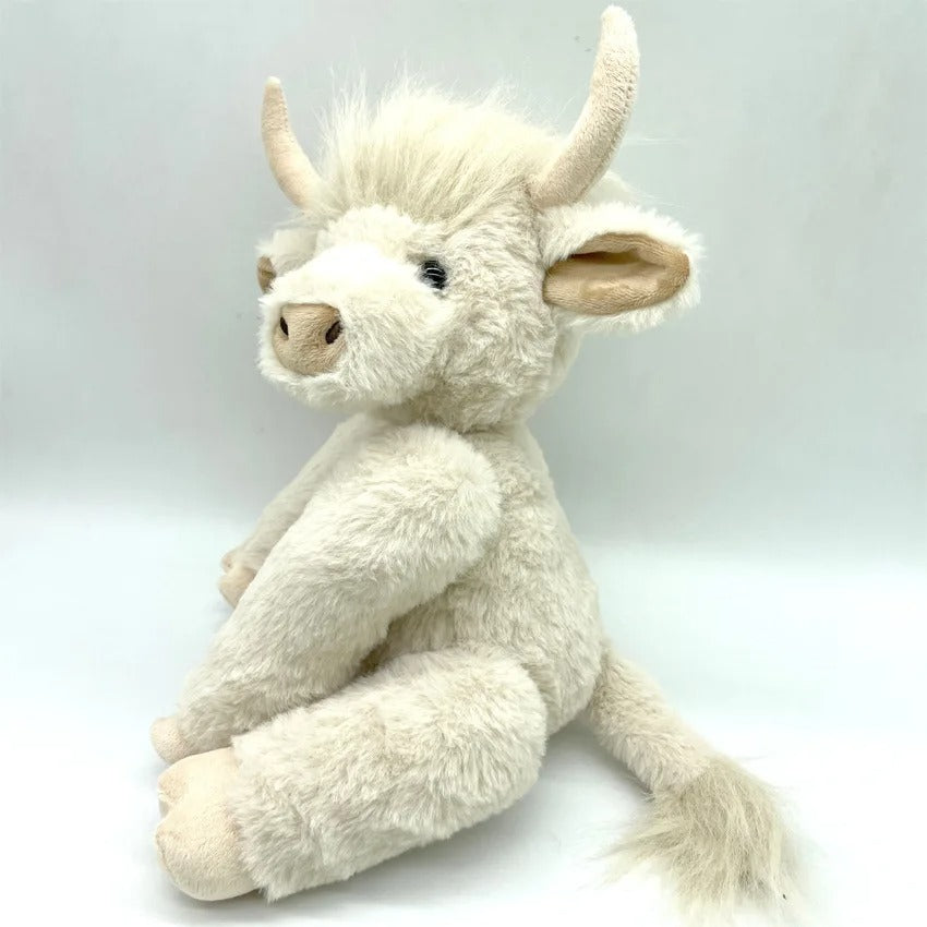 White Scottish Cow Stuffed Animal