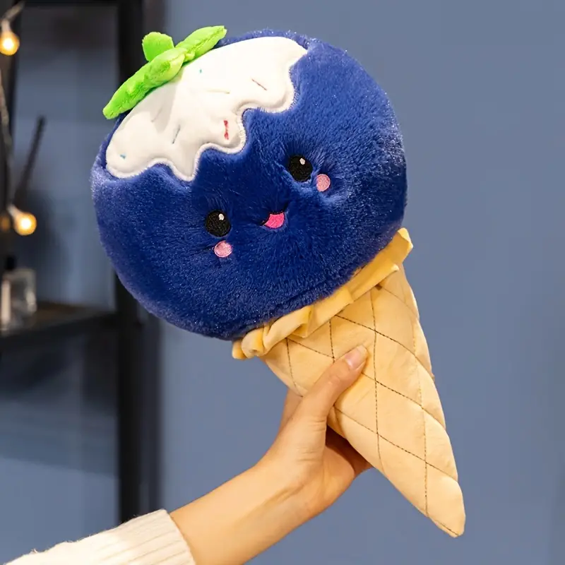 Adorable Fruit Ice Cream Cone Plush