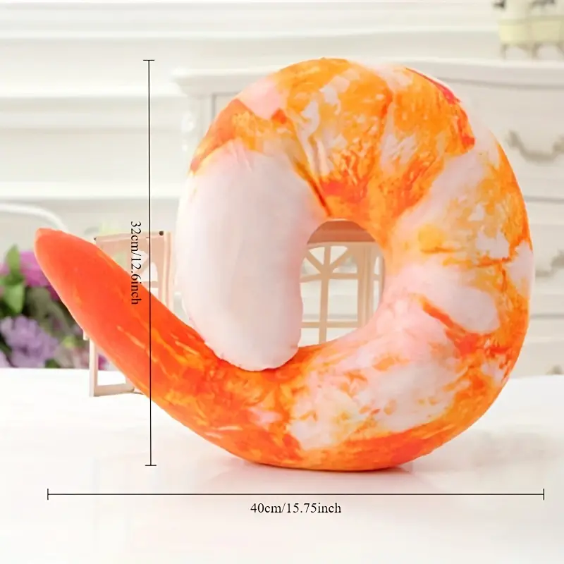 Shrimp Travel Plush Pillow