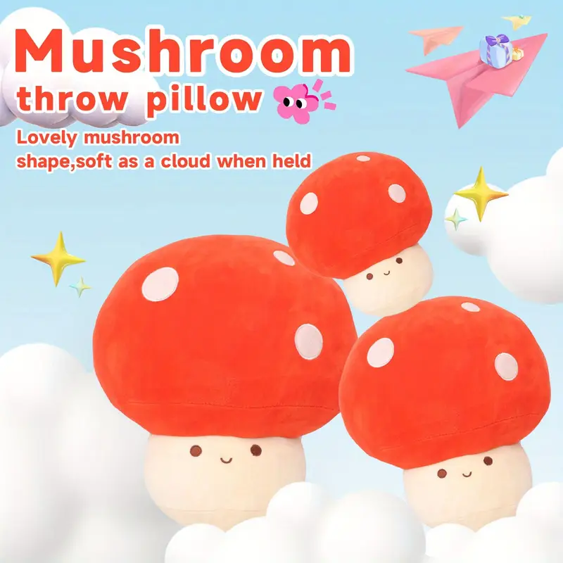 Cute Mushroom Pillow Plush