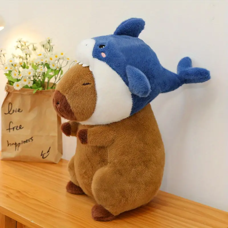 Adorable Sharkhead Capybara Plush