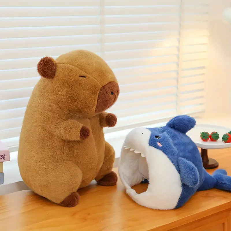 Adorable Sharkhead Capybara Plush