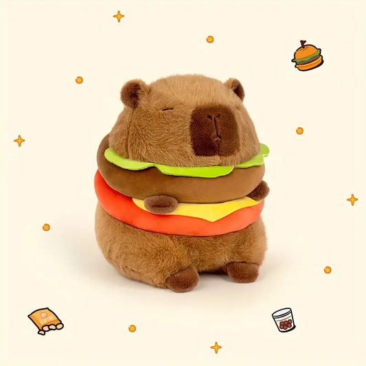 Fluffy Capybara Burger Plush