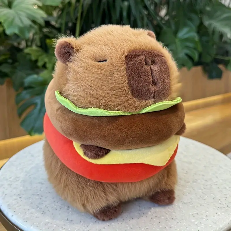 Fluffy Capybara Burger Plush