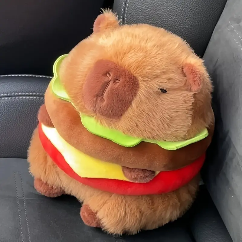 Fluffy Capybara Burger Plush