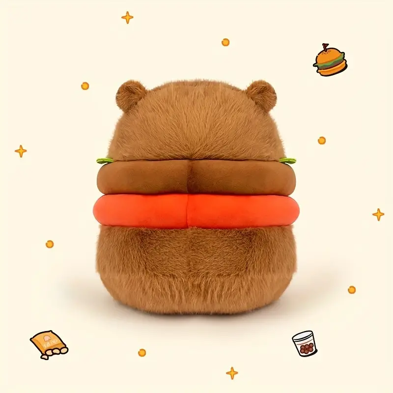 Fluffy Capybara Burger Plush