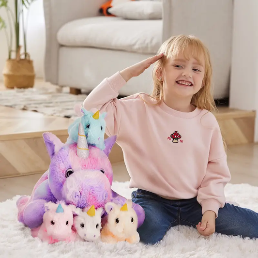 Fuzzy Stuffed Unicorn Plush