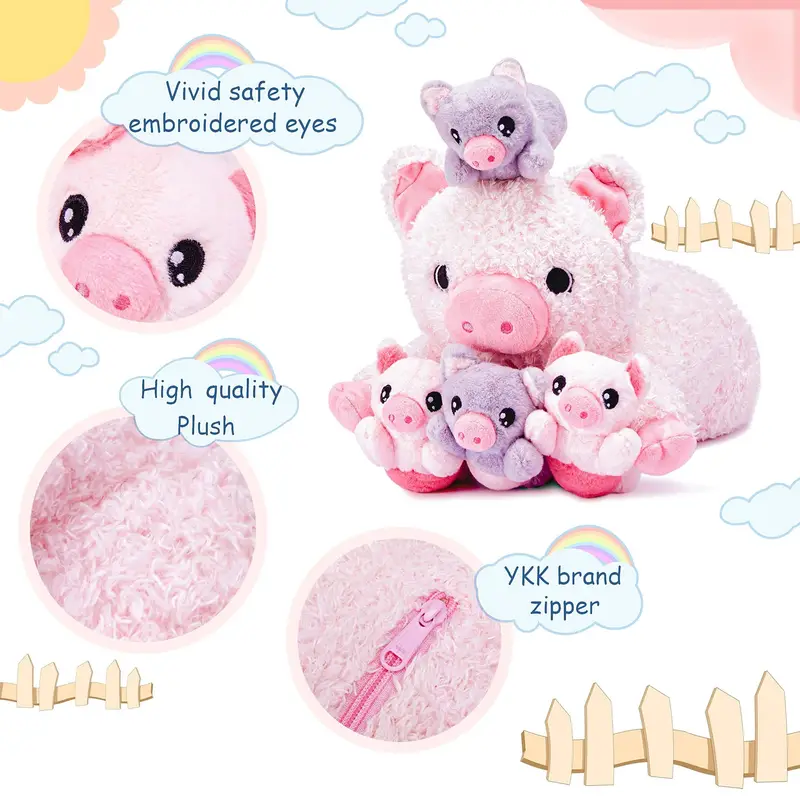 Adorable Pink Stuffed Pig