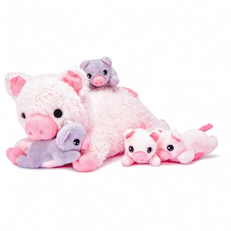 Adorable Pink Stuffed Pig